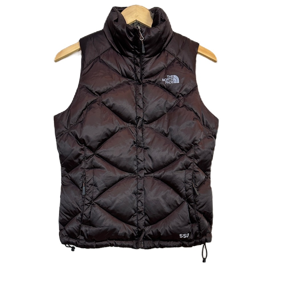 The North Face Full Zip Quilted 550 Puffer Vest Chocolate Brown Women’s Small